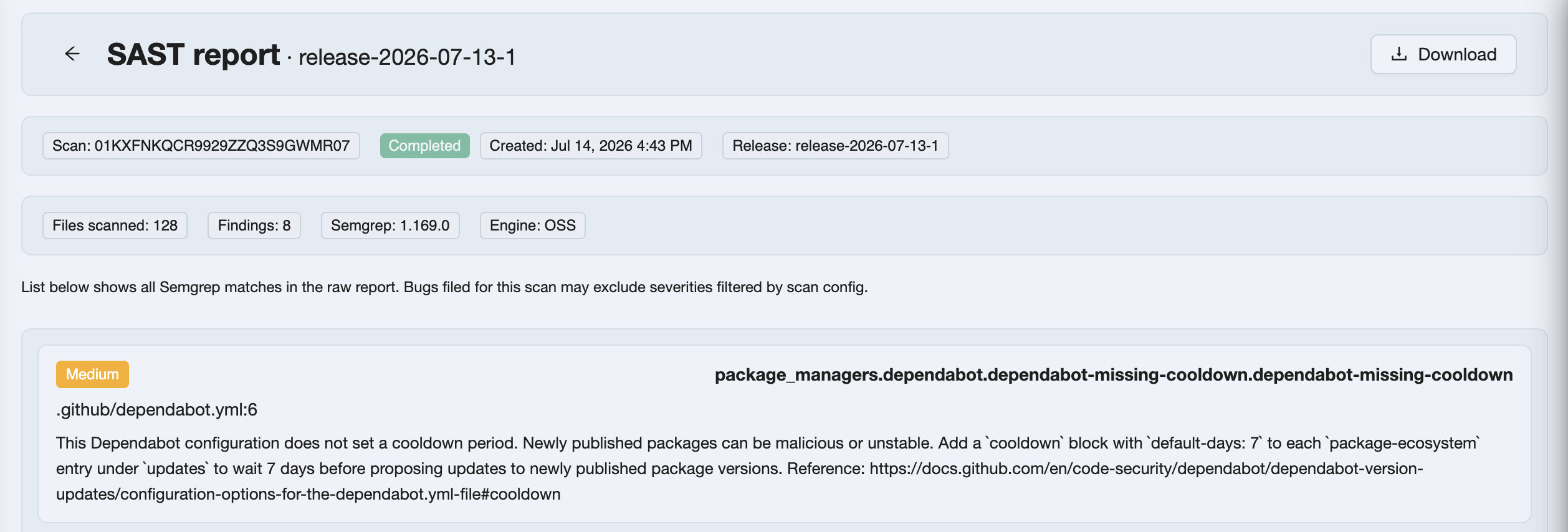 SAST report viewer